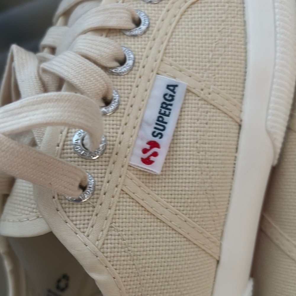 Superga Cream 2750 Cotu Classic Canvas Sneakers - Picture 7 of 9